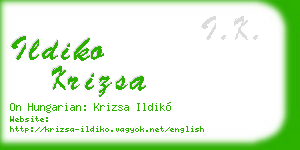 ildiko krizsa business card